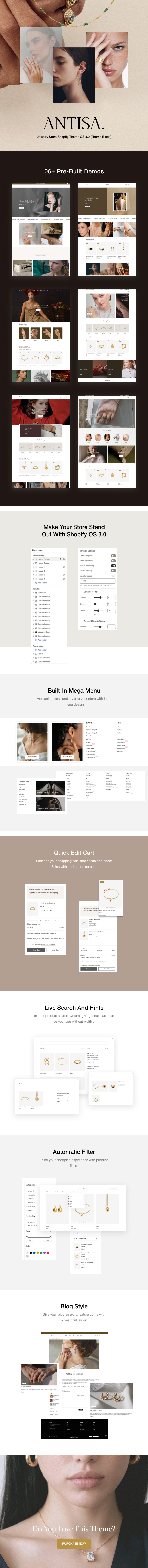 Antisa – Jewelry Shopify Theme OS 3.0 (Theme Block)