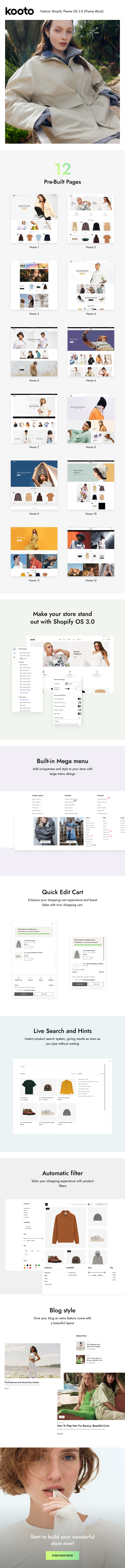 Kooto – Fashion Shopify Theme OS 3.0 (Theme Block)
