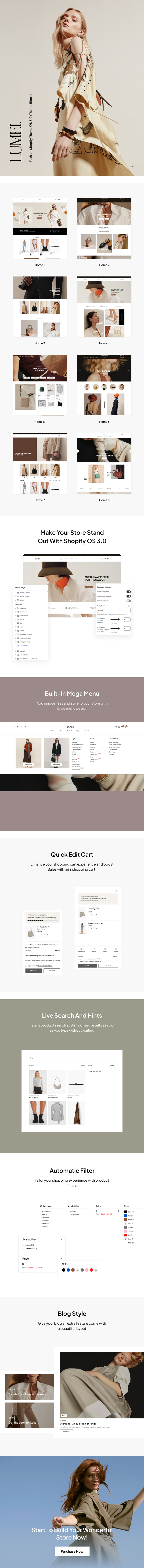 Lumei - Fashion Shopify Theme OS 3.0 (Theme Block)