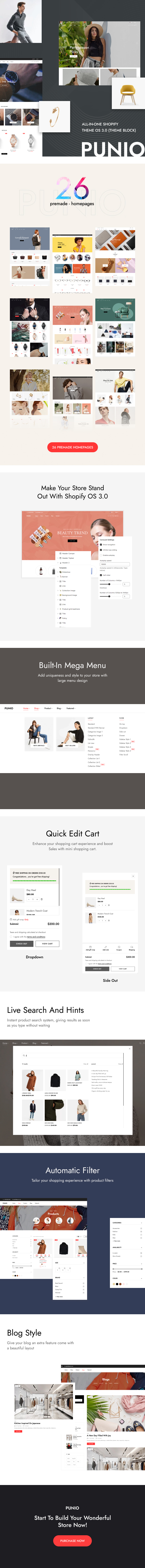 Punio - All-in-one Shopify Theme OS 3.0 (Theme Block)