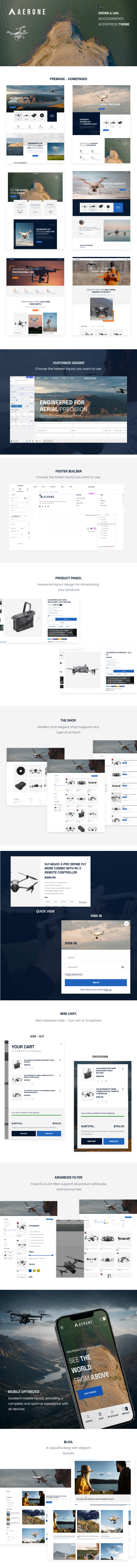 Aerone – Drone & UAV WooCommerce WordPress Theme