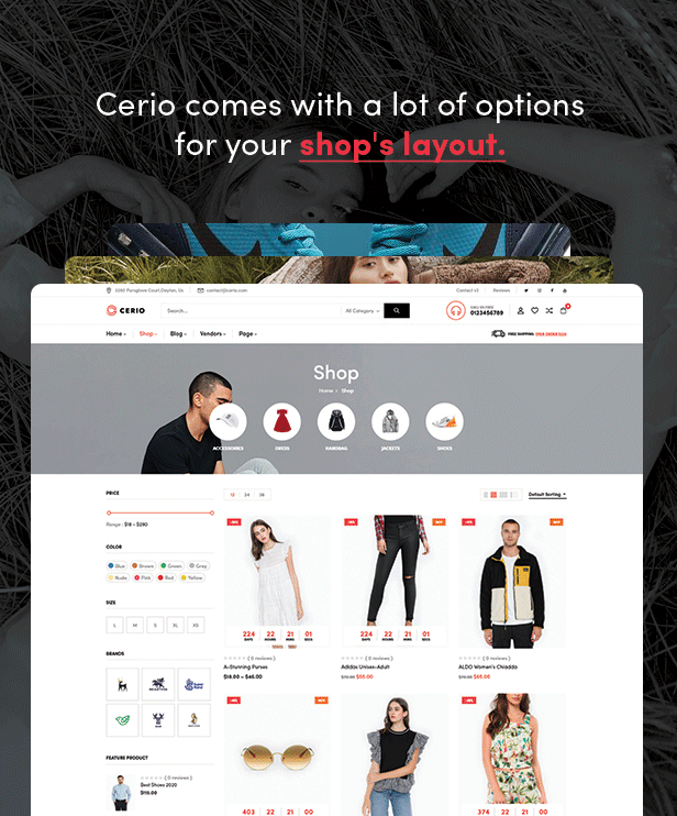 Cerio Fashion WooCommerce WordPress Free Theme Demo