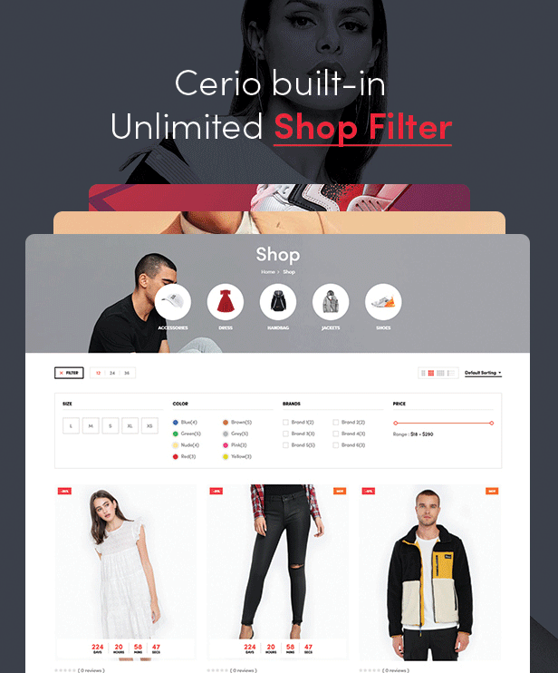 Cerio Fashion WooCommerce WordPress Free Theme Animation Preview