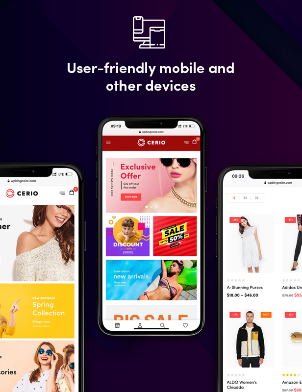 Cerio Fashion WooCommerce WordPress Free Theme Product Preview