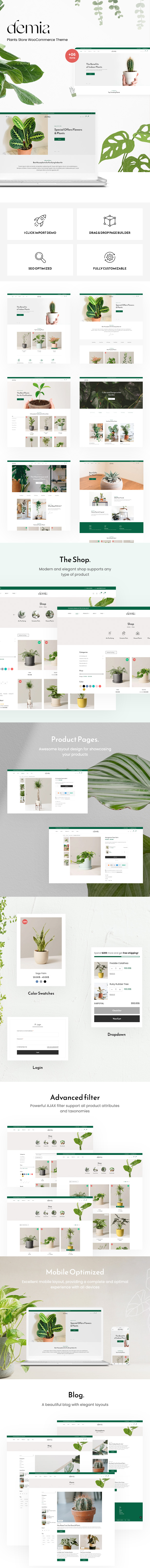 Demia – Plants Store WooCommerce WordPress Theme