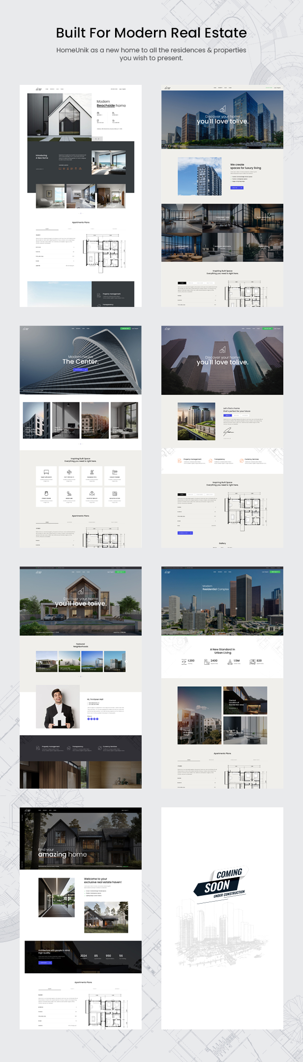 Homeunik – Single Property & Apartment Complex WordPress Theme